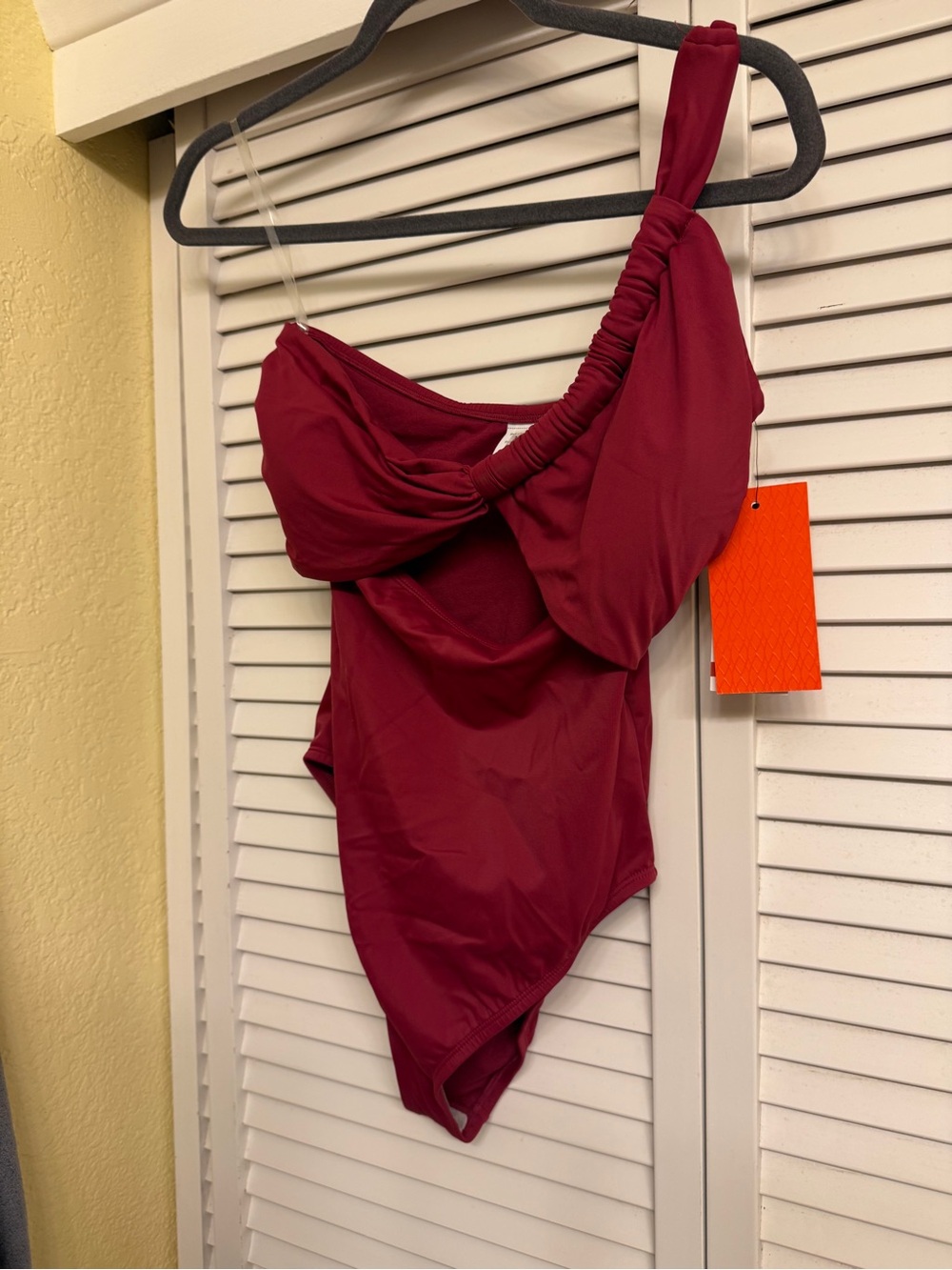 Sofia by Sofia Vergara Women’s Sz L 12-14 One Piece Swimsuit Burgundy BNWT